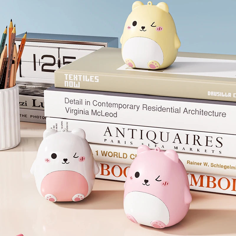 Cute Cartoon Bear Mini Pill Box 5 Independent Sealed Compartments Moisture-proof Portable Pocket Travel Medicine Tablet Storage