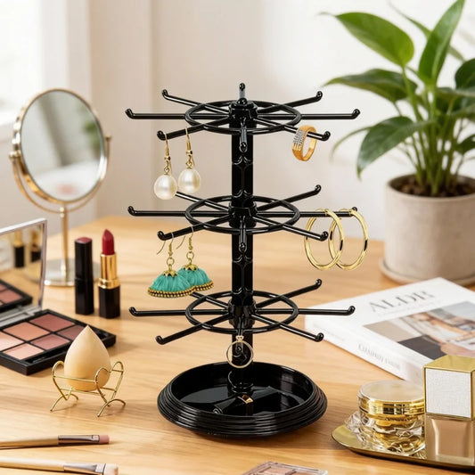 1Pc Multi-Layer Rotating Jewelry Rack, Necklace Display Stand & Bracelet Hanging Organizer, Storage Rack