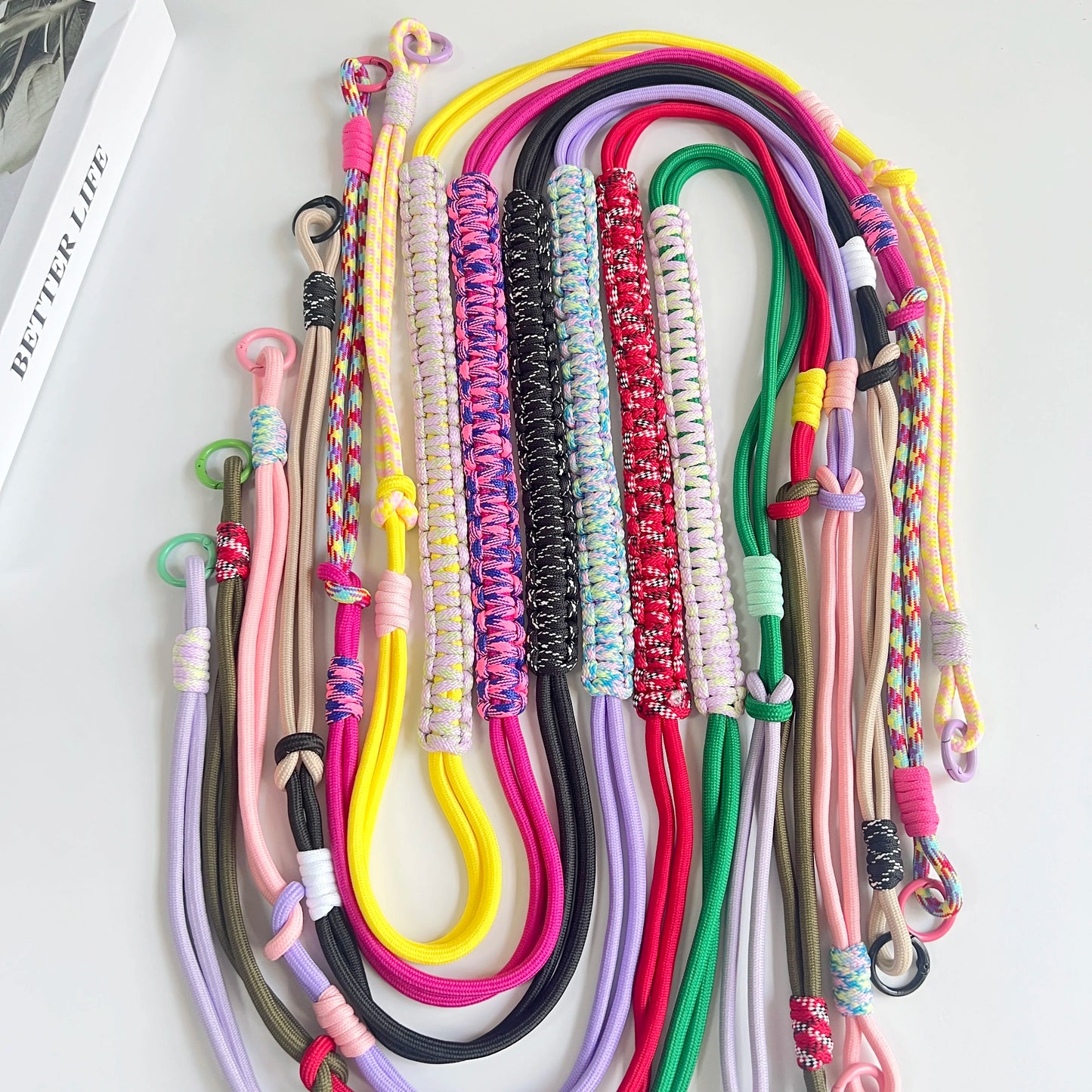 Hand Woven Fried Dough Twists Lanyard Fixed Card Color Contrast Diagonal Shoulder Lanyard Mobile Phone Lanyard Durable Lanyard