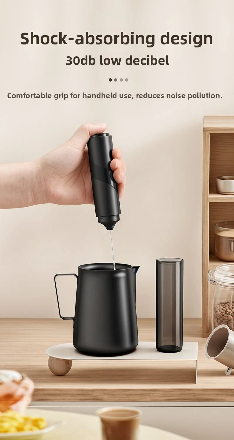 Handheld Electric Milk Coffee Mixer, High-Speed Cream Mixer, AA Battery Powered Latte and Cappuccino Kitchen Appliances