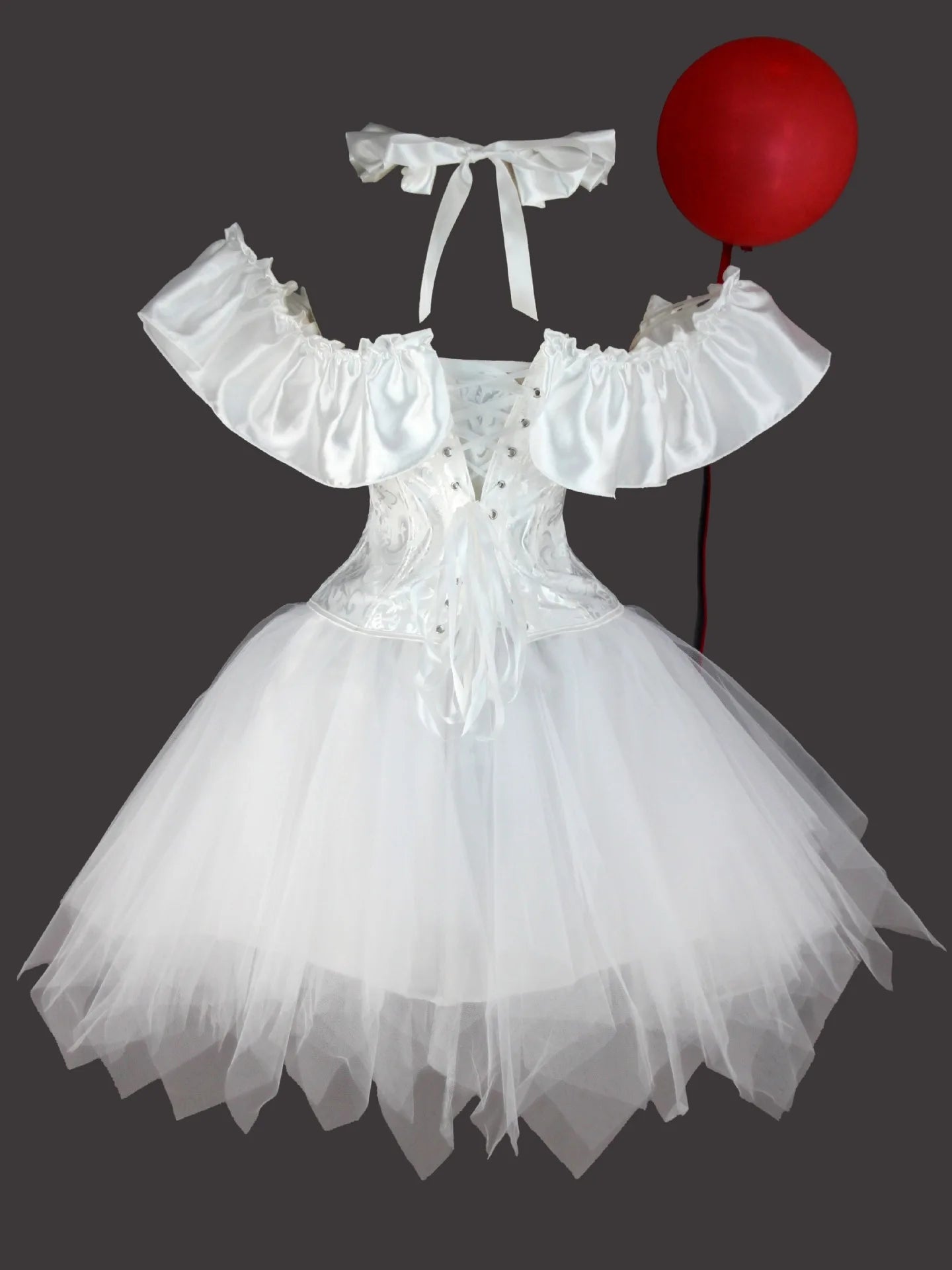 Halloween Clown Cosplay Costume Women Corsets Suit With Skirt Circus Performance Outfit Role Play Party Carnival Jester Dress