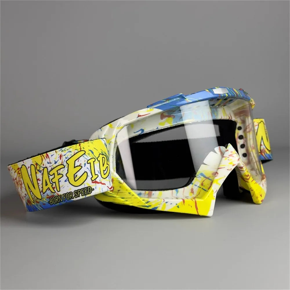Motocross Dustproof ATV Goggles Mountain Biking MX Riding Ski Glasses UV400 Anti-sand Motorcycle Glasses Men Women