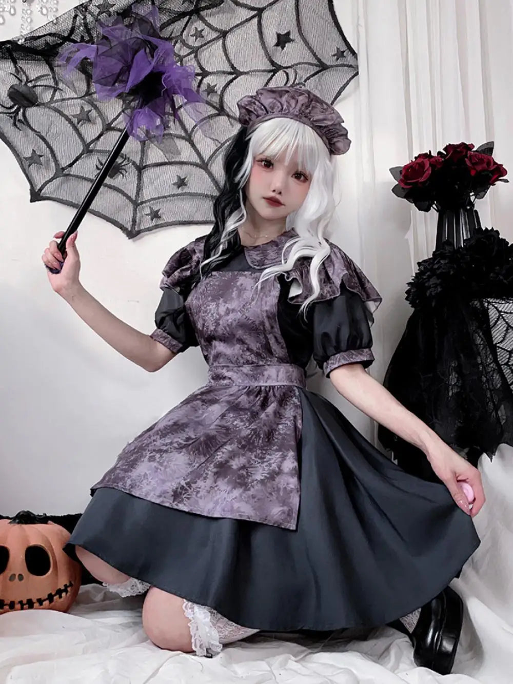 Halloween Costumes Lolita Dresses Pumpkin Witch Vampire Maid Outfits Dark Teenage Gothic Scary Doll Role-Playing Japanese Suit