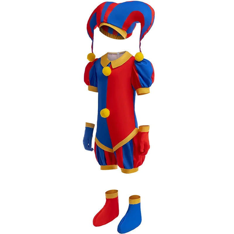 The Amazing Digital Circus Cosplay Costume Halloween Cartoon Circus Pomni Jax Ragatha Caine Jumpsuit Outfits Party Outfit
