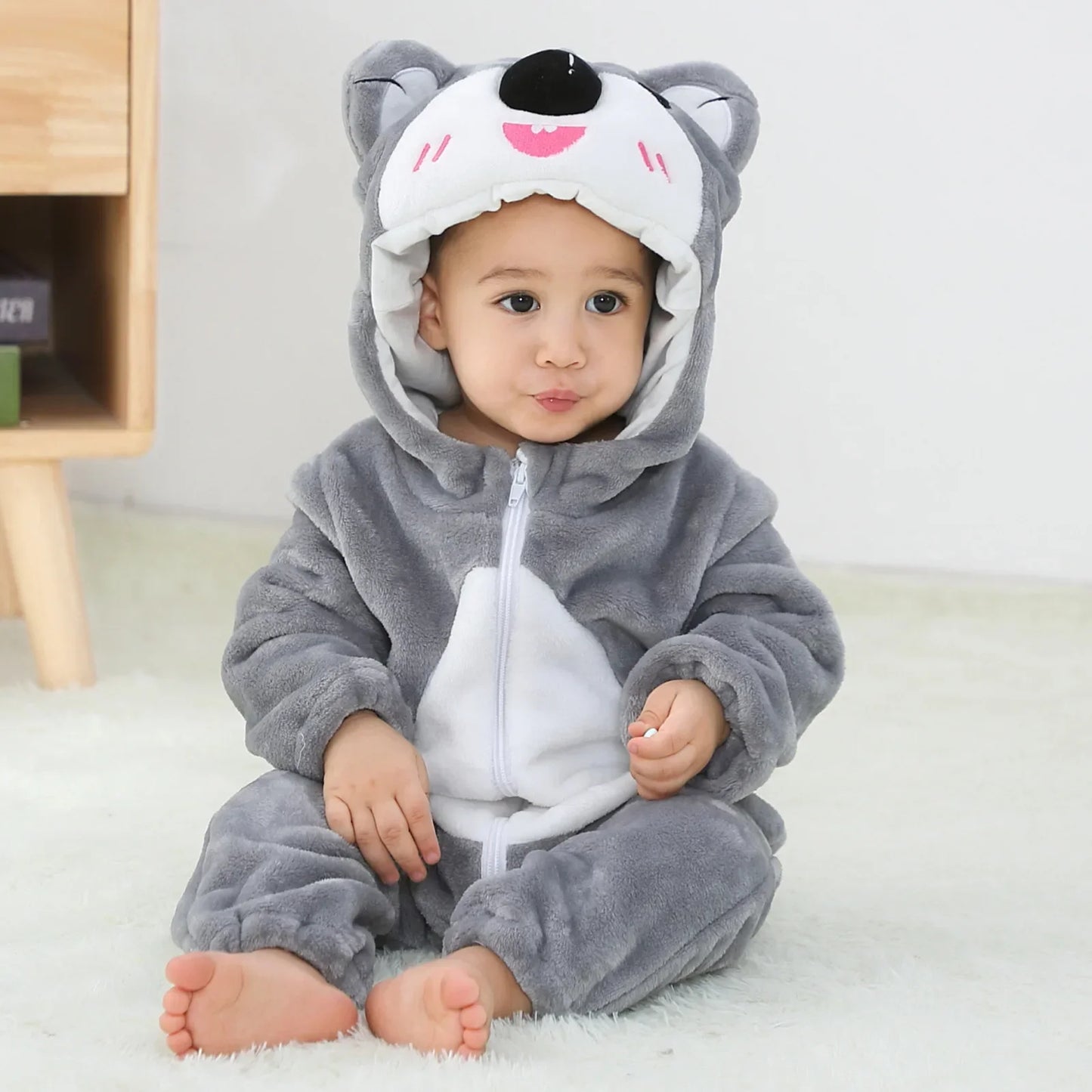 Newborn Baby Deer Animal Cartoon Romper Clothes Girls Pajamas Long Sleeve Hooded Onesies Infant Boys Costumes For Christmas