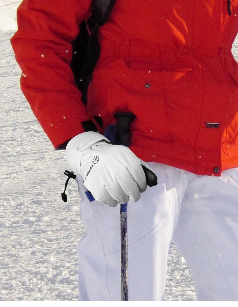 INPAKO thickened men's and women's professional ski gloves windproof winter warm snow gloves snowmobile five-finger gloves