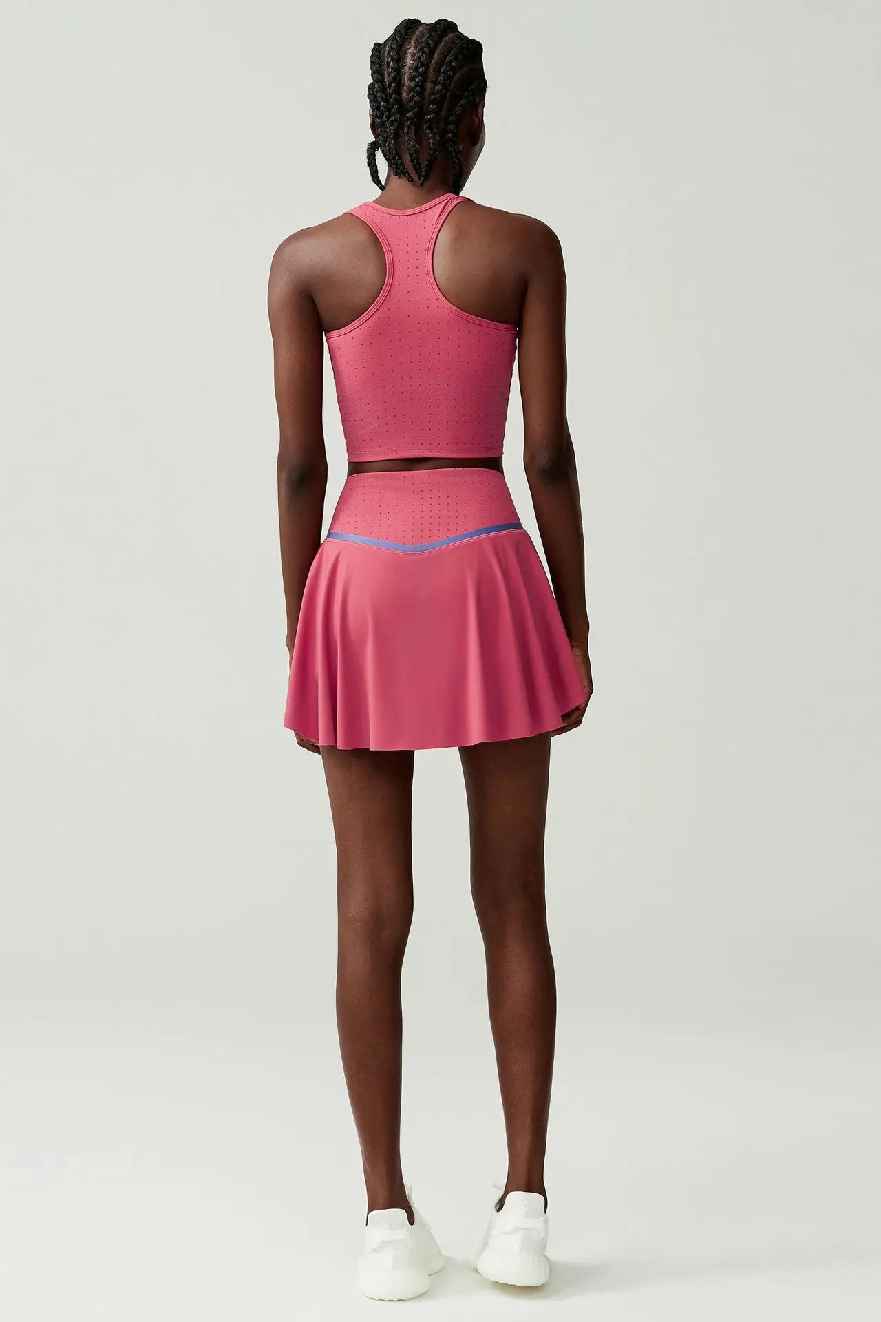 Tennis Skirt Set for Women Quick-drying Badminton Golf Sports Skirt Fitness Breathable Tank Top Bra Workout Pleated Skorts Suit