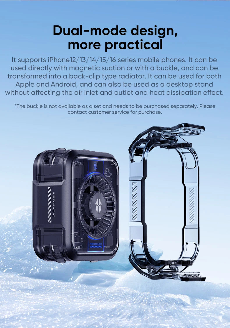 REDMAGIC Cooler 5 Mobile Game Radiator 3D VC Liquid Cooling 36W High Power Cooling For iPhone 16 RedMagic 10 Pro xiaomi 15