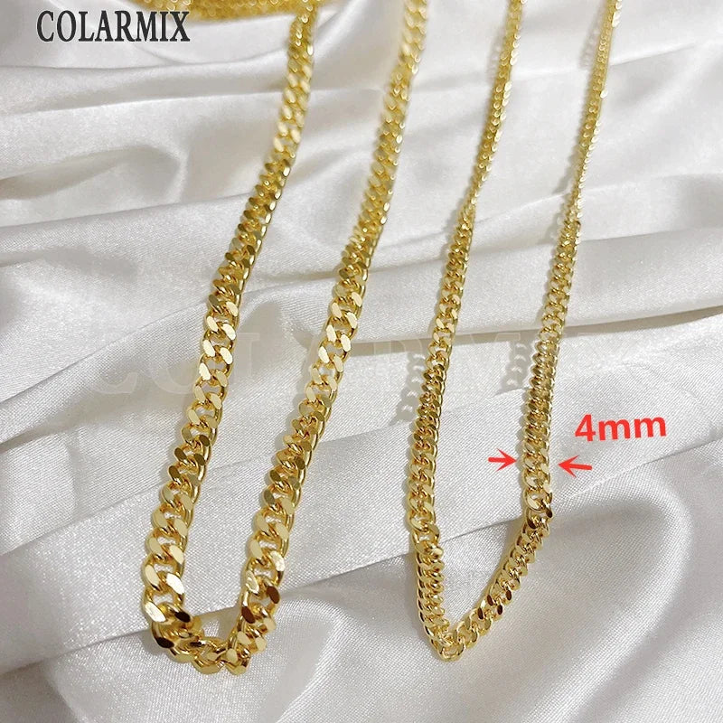 5Meters Hotsell Chunky Chains gold Metallic Fashion Jewelry gift Hip pop Necklace Fashion Jewelry