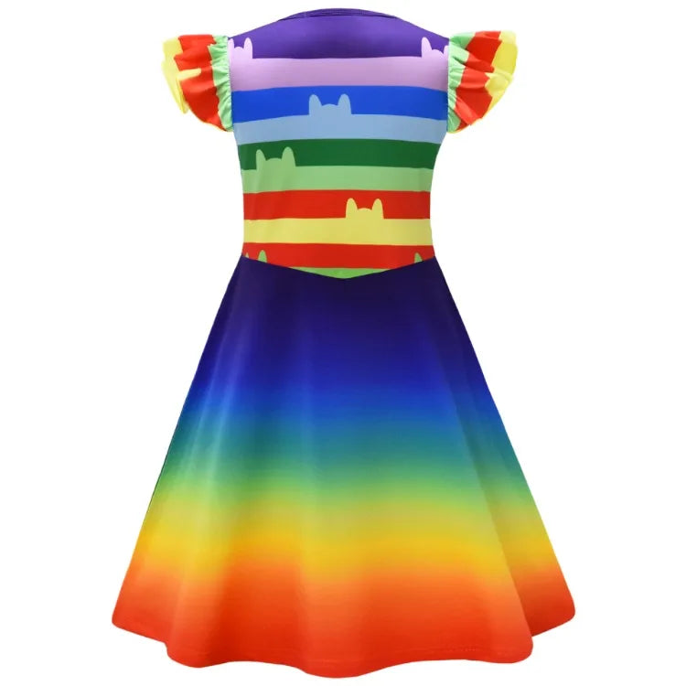 Vestido De Gabby's Dollhouse Clothes Kids Gabbys Cats Cosplay Costume Toddler Girls Carnival Birthday Party Dress with Headband