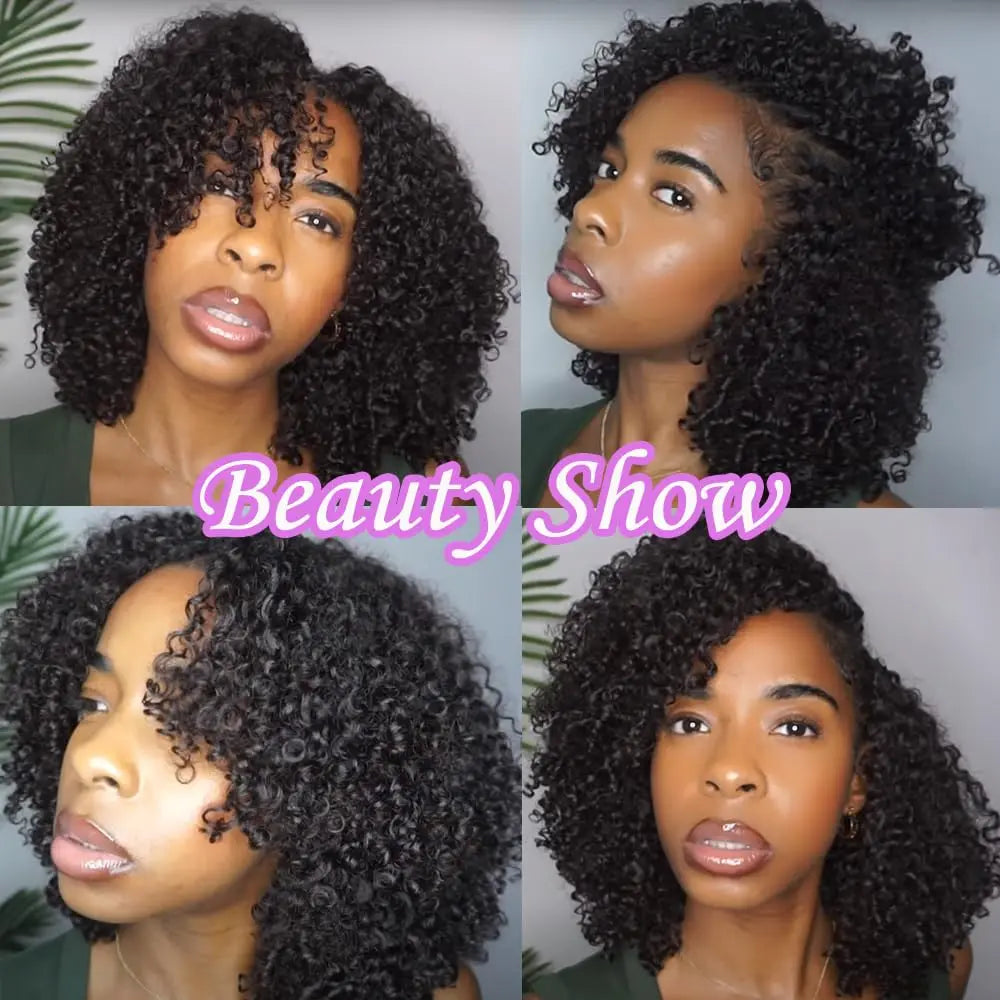 Afro Kinky Curly Crochet Human Hair 12A Miracle Knots Small Spirals Curly Crochet Hair Pre Separated Feather Crochet Human Hair