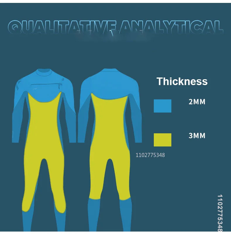 3mm/2mm Neopreno Men Women Wetsuit One-Piece Swimsuits Snorkeling Kayaking Wet Suit Surfing Scuba Diving Suit Fishing Kitesurf