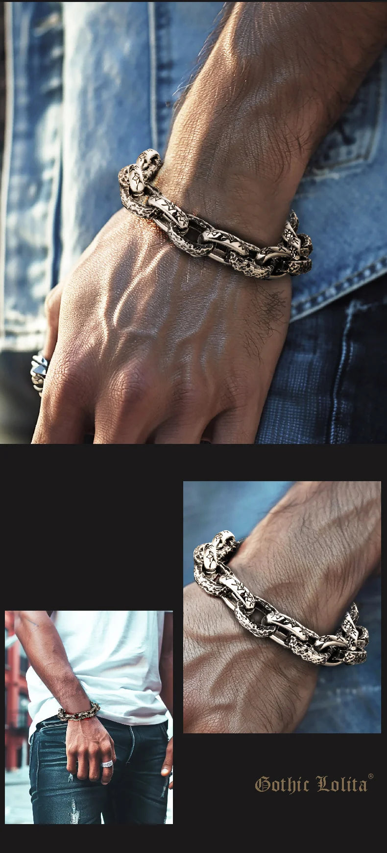 Scars of the North	Valhalla Chain bracelet for men Nordic Runes stainless steel  fashion Jewelry