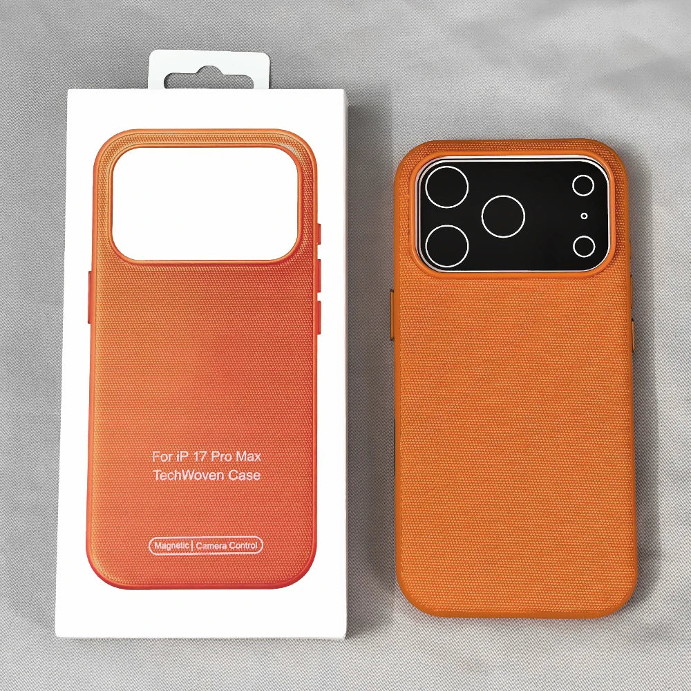 Original Tech Woven Case Magnetic Cover For IPhone 17 Air 16 15 14 13 Pro Max Camera Control Case For Magsafe Wireless Charging