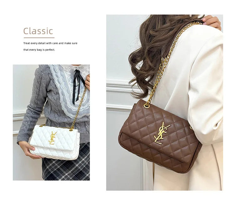 Fashionable Chic High-End Diaper Bag For Women Designer Leather Crossbody Handbag Large Capacity Trendy Tote Bag