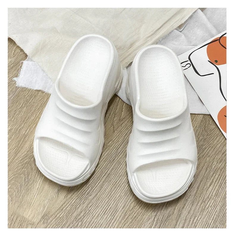 Outdoor Ladies Sandals Women Platform Flip Flops Slippers Height Increasing 8cm Summer Fashion Open Toe White Zapatos Mujer