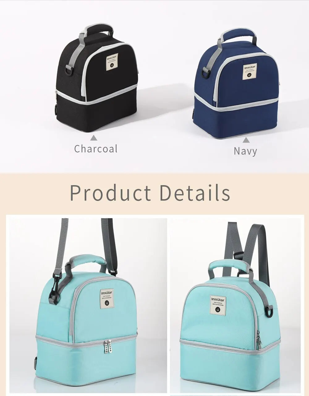 Mummy Diaper Backpack Baby Milk Food Storage Thermal Bags Warmer with Feeding Bottle Thermal Keeps Drinks Cool Travel Backpack
