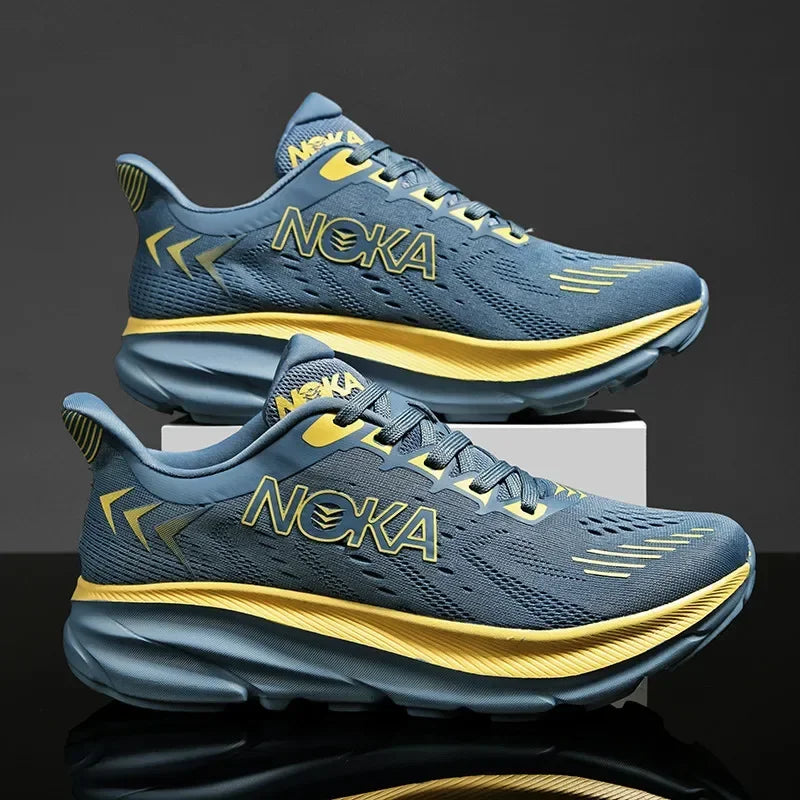 Men's Running Shoes Jogging Breathable Mesh Cushioning Non-Slip Outdoor Shoes Couple Trainer Race Sneakers