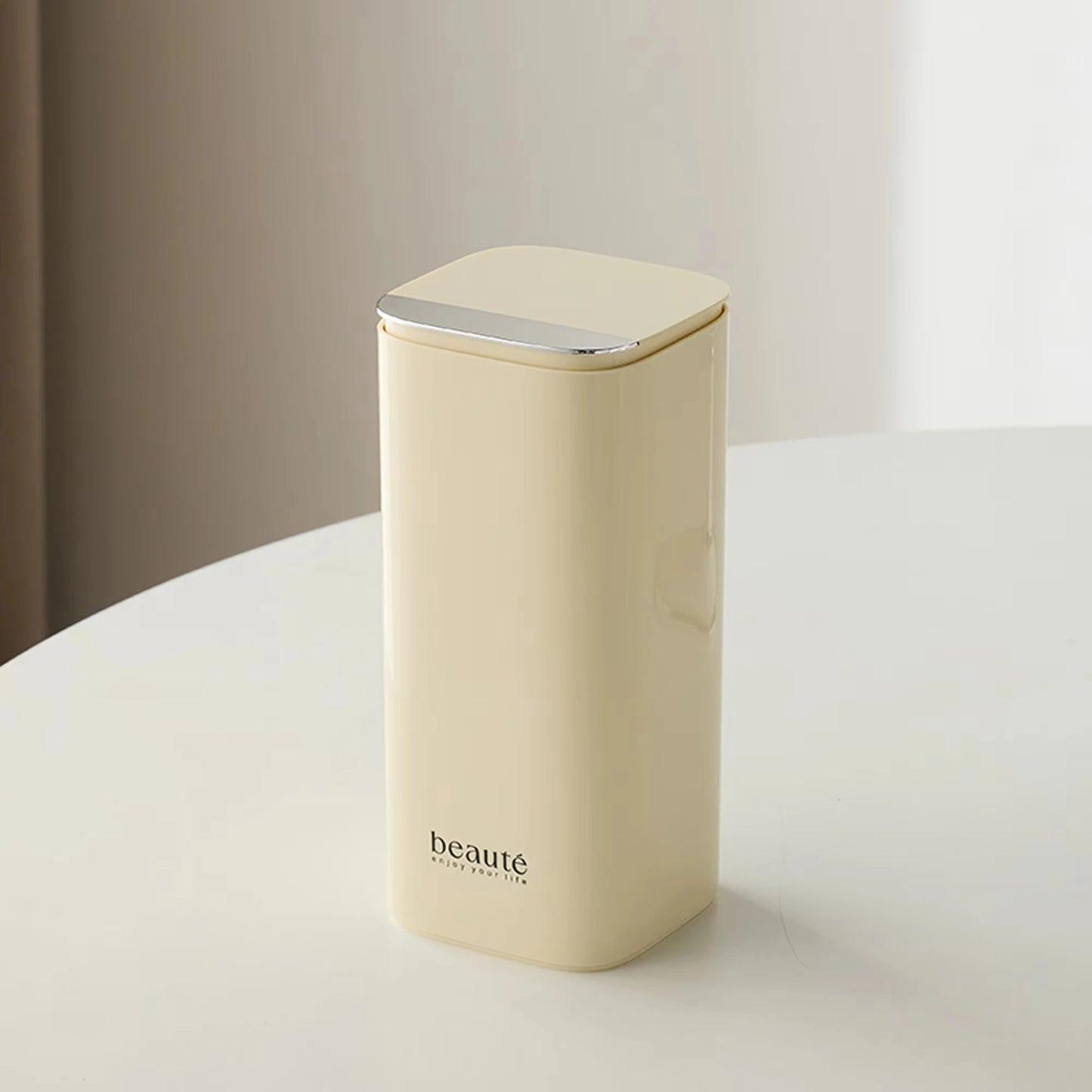 1pc Automatic Liftable Cosmetics Storage Box Desktop Dust Makeup Brush Brow Pencil Eyeliner Storage Bucket Make Up Organizer