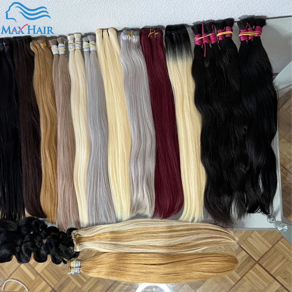 Human Hair Bulk No Weft Virgin Remy Hair Vietnamese Hair Straight Hair Bulk Real Natural Hair No Weft For Braiding Wholesale