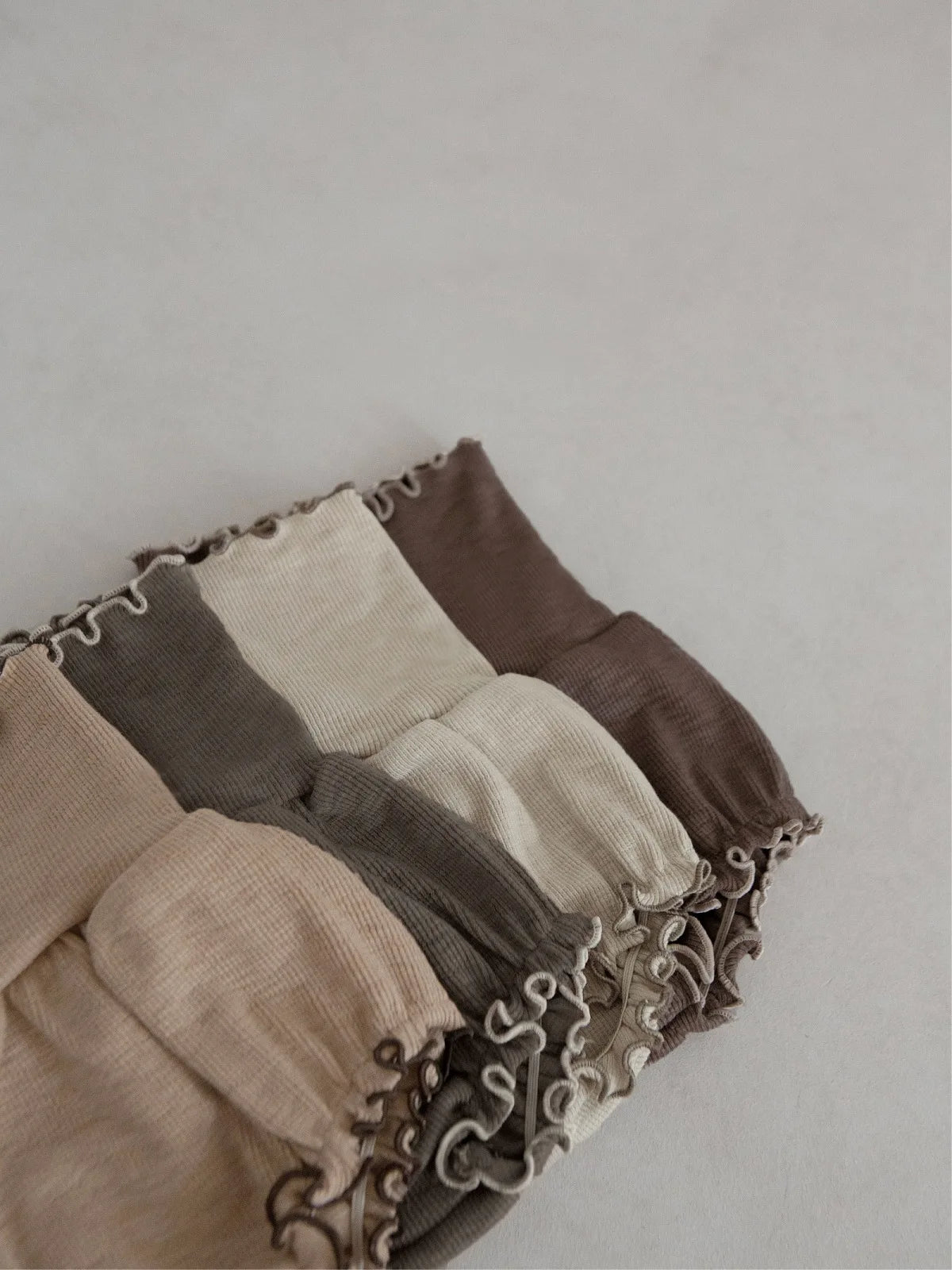 6738 Baby Clothing Set 2025 Autumn New Baby Girl's Home Suit Flying Sleeve Top+High Waist Belly Shorts Pajamas Set