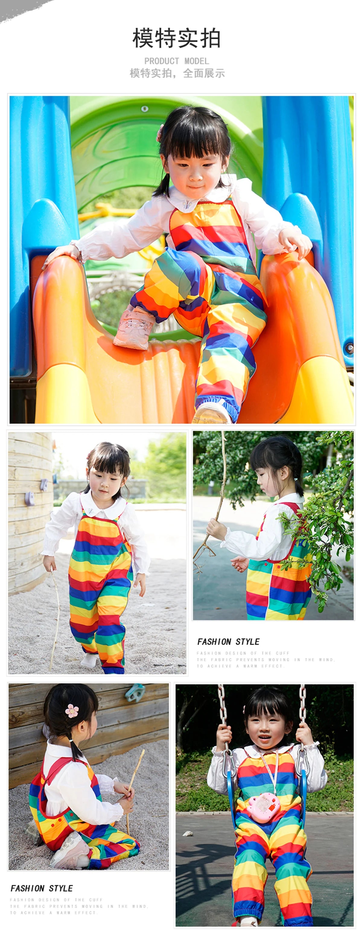 HONEYKING Kids Jumpsuit For Boys Toddler Outdoor Clothes Colorful Waterproof Rain Pants Baby Girl Overalls For Children