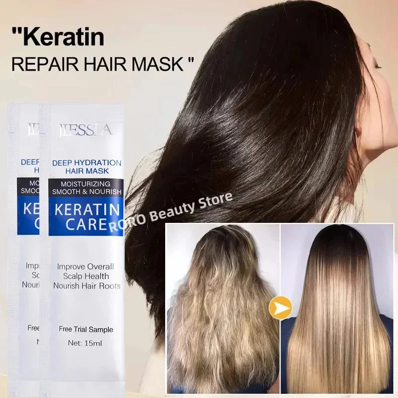Magical Keratin Hair Mask 5 Seconds Repair Damaged Frizzy Hair Soft Smooth Shiny Nutrition Deep Moisturize Nourishing Hair Care
