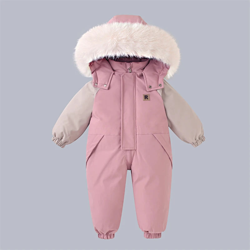 Baby Winter Jumpsuit Warm Baby Ski Suit New Fashion Children Clothing Set Waterproof Kids Girls Snowsuit Thicken Boys Overalls