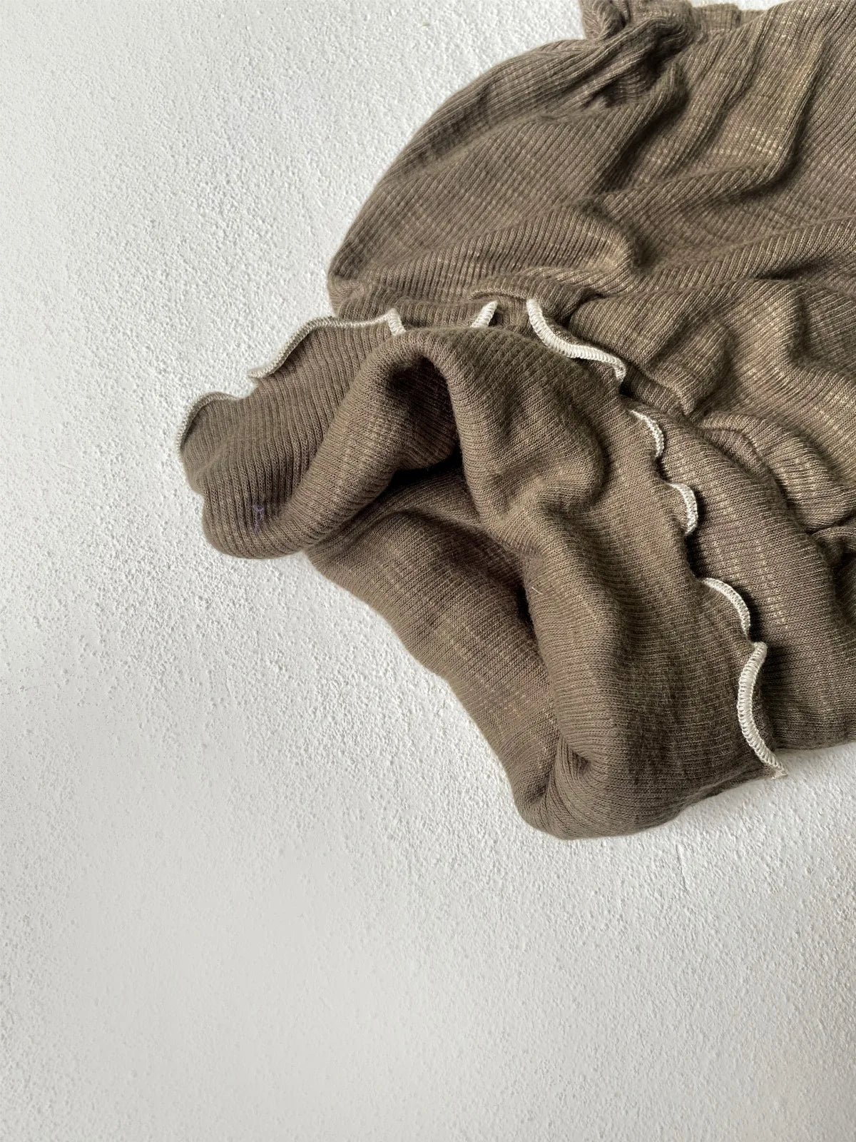 6738 Baby Clothing Set 2025 Autumn New Baby Girl's Home Suit Flying Sleeve Top+High Waist Belly Shorts Pajamas Set