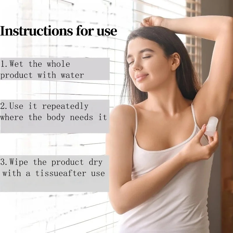60g Natural Alum Crystal Deodorant Stick for Women & Men – Potassium Alum Stone for Odor Control,Non-Sticky Mineral Rock Design