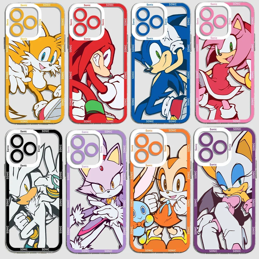 Cartoon Cute Game Phone Case For iPhone 17e 17 16e 16 15 14 13 12 11 Mini Air Pro Max X XR XSMax Plus S-S-Sonics Soft Back Cover