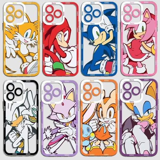 Cartoon Cute Game Phone Case For iPhone 17e 17 16e 16 15 14 13 12 11 Mini Air Pro Max X XR XSMax Plus S-S-Sonics Soft Back Cover