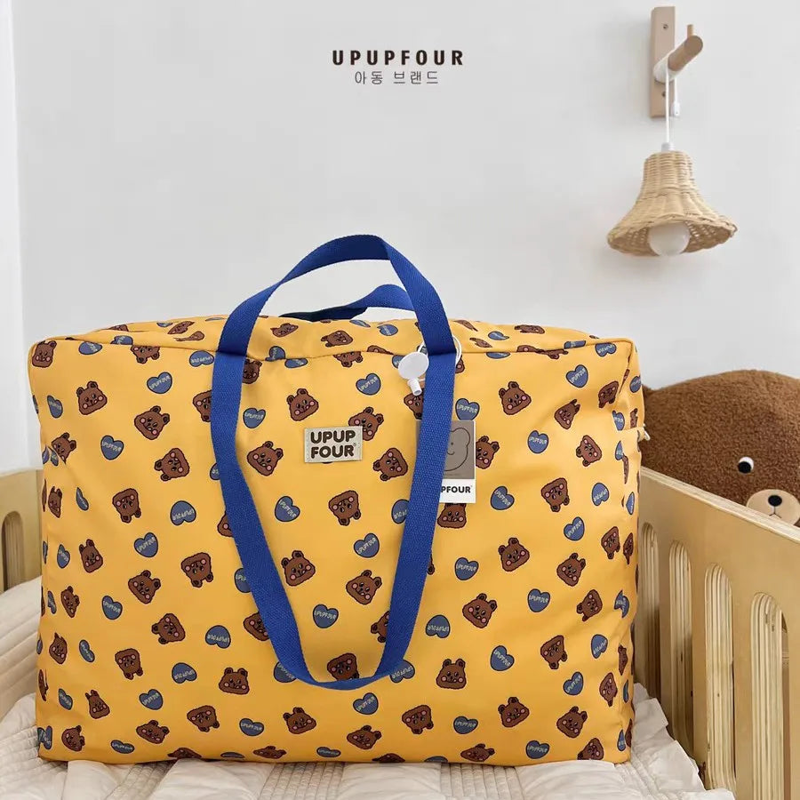 Large Capacity Quilt Storage Bag Baby Items Waterproof Mommy Travel Bag Family Clothing Diapers Organizer Cute Kids Storage Bag