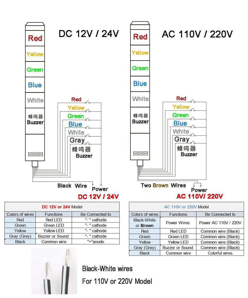 1-3 color LTA Vertical Industrial Multilayer Stack light Lamp Signal Tower Alarm caution light Flash Industrial Tower LED Silver