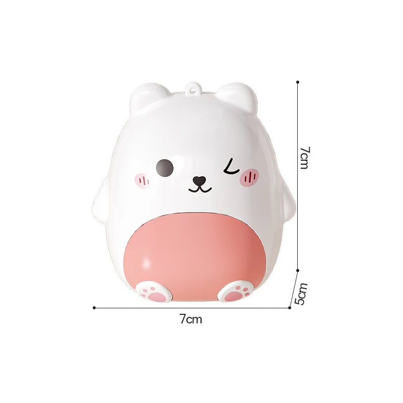 Cute Cartoon Bear Mini Pill Box 5 Independent Sealed Compartments Moisture-proof Portable Pocket Travel Medicine Tablet Storage