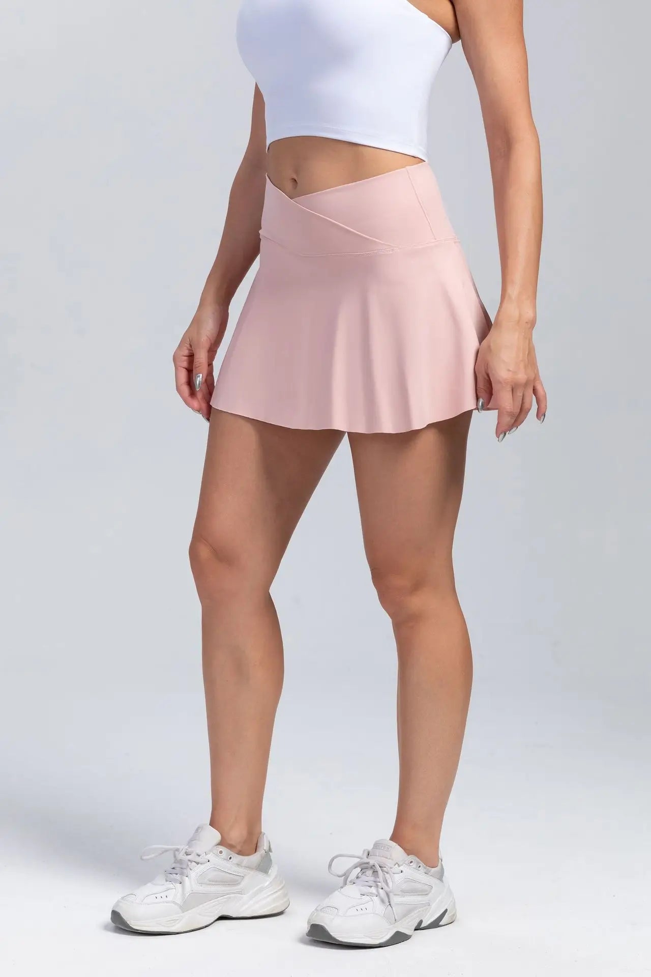 Women Fitness Shorts Skirts Yoga Seamless Leggings High Elastic Sports Fashion Gym Trainning Tennis Dresses High-Waist Skirts