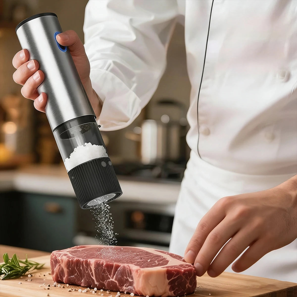 Electric Pepper Grinder 500mAh Battery USB-C Charging 5-Level Adjustable Grind Settings Automatic Spice Grinder for the Kitchen