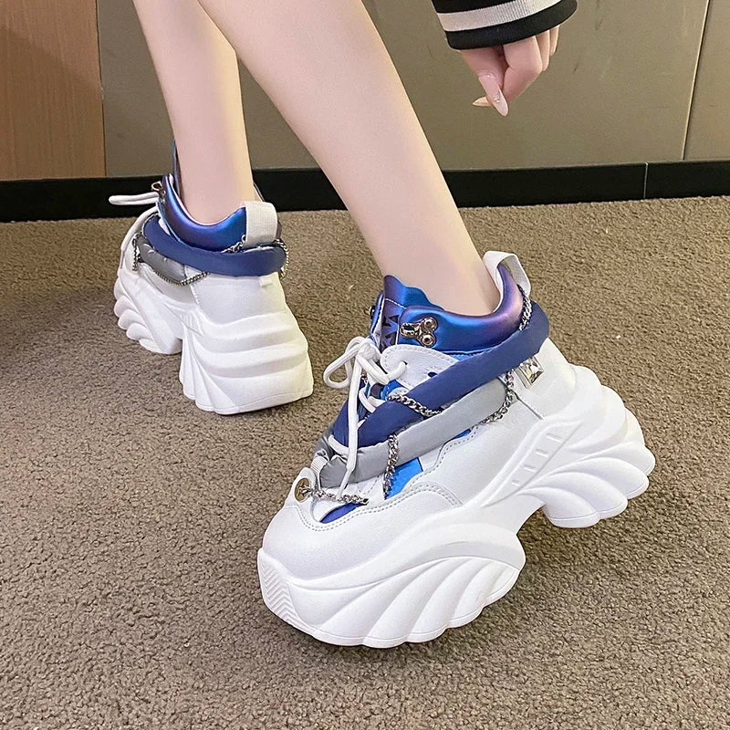 Lovely Kawaii Women sneakers wedge casual shoes woman sneakers women running shoes woman lace-up female sneakers Loafers Shoes