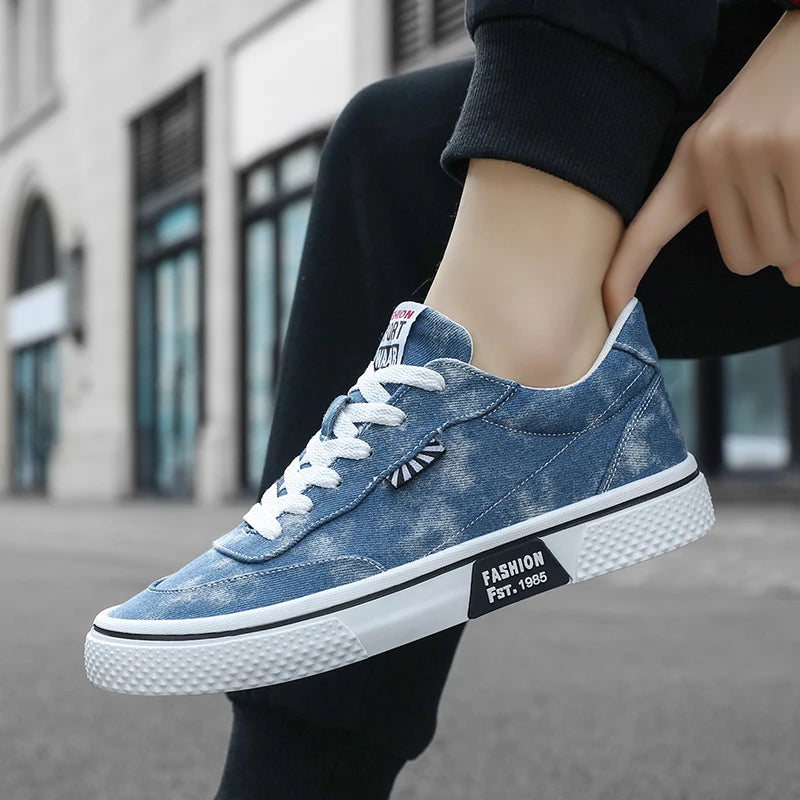 Men's canvas shoes large size fashion casual sports shoes men's platform light breathable men's outdoor running shoes