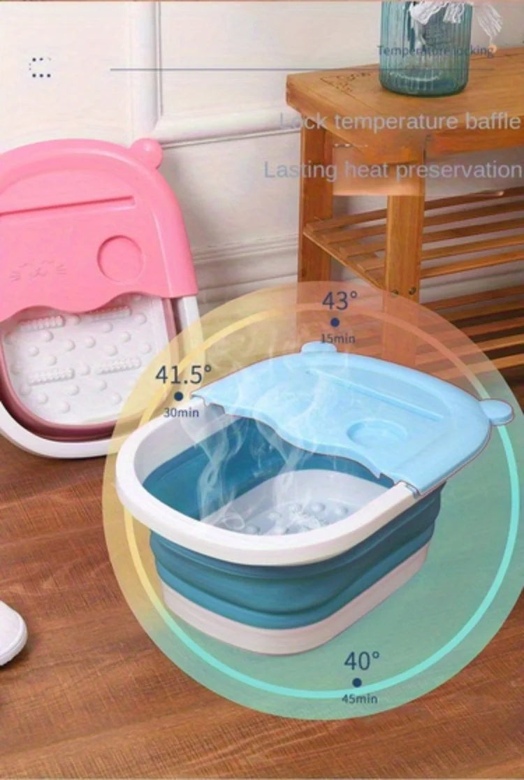 Large Collapsible Foot Spa Bath Massager Foldable Foot Soaking Tub for Home Bathroom Foot Care Bath Supply