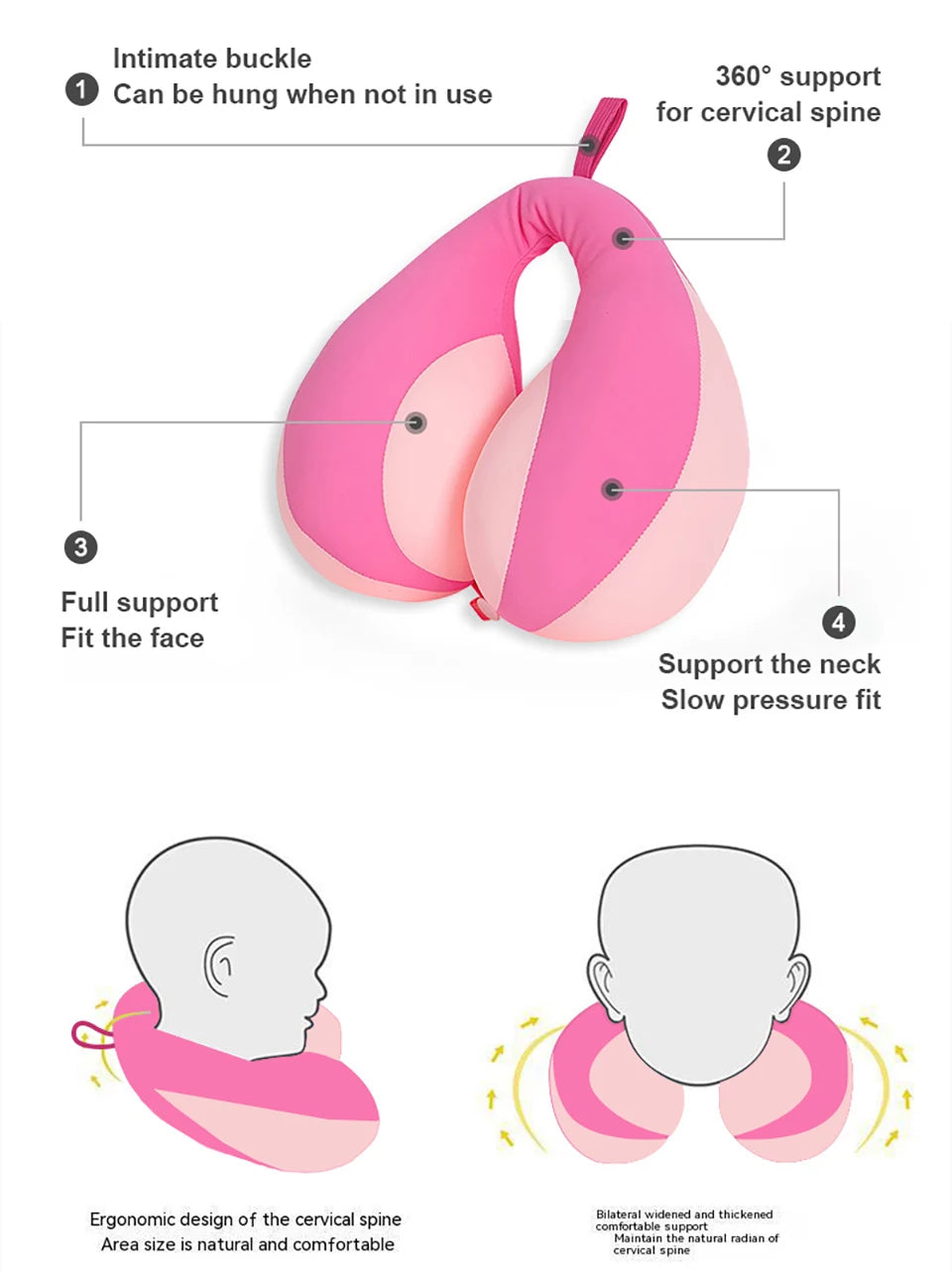 Baby Pillow Kids Car Pillow For Sleeping Baby Head Protection Head Support Kids Car Seat Headrest Pad Soft Child Sleep Cushion