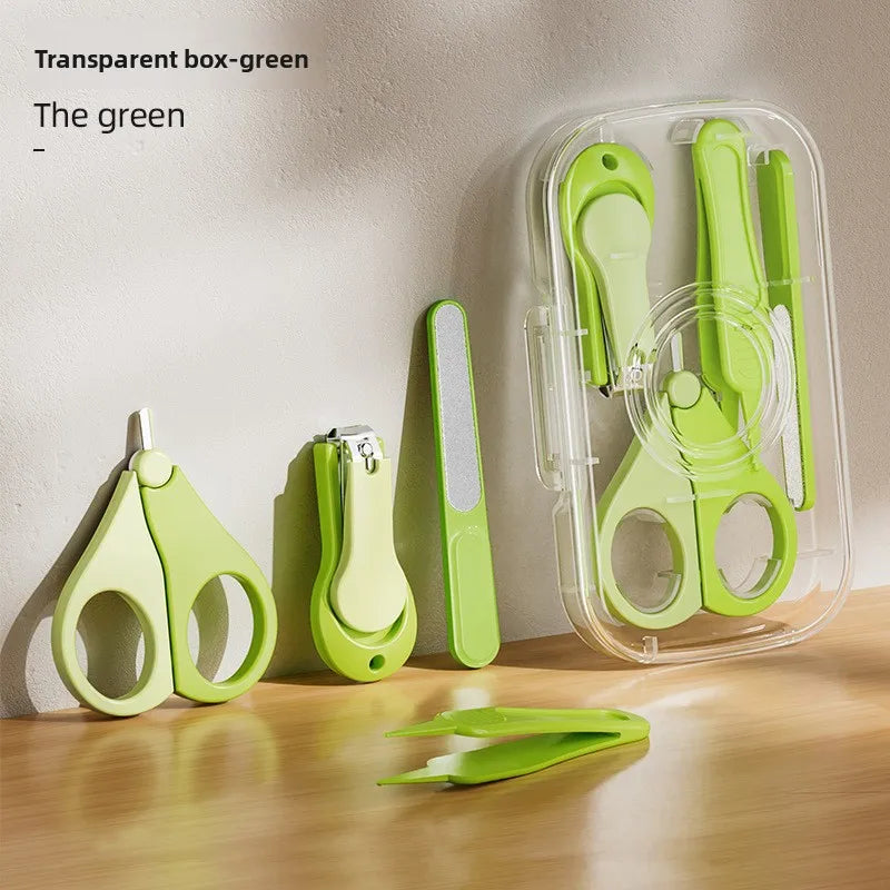 Baby Nail Clipper Set - Newborn-Safe Nail Scissors,Anti-Pinch Skin Nail Cutter Kit, Gentle Precision Grooming Tools for Infants