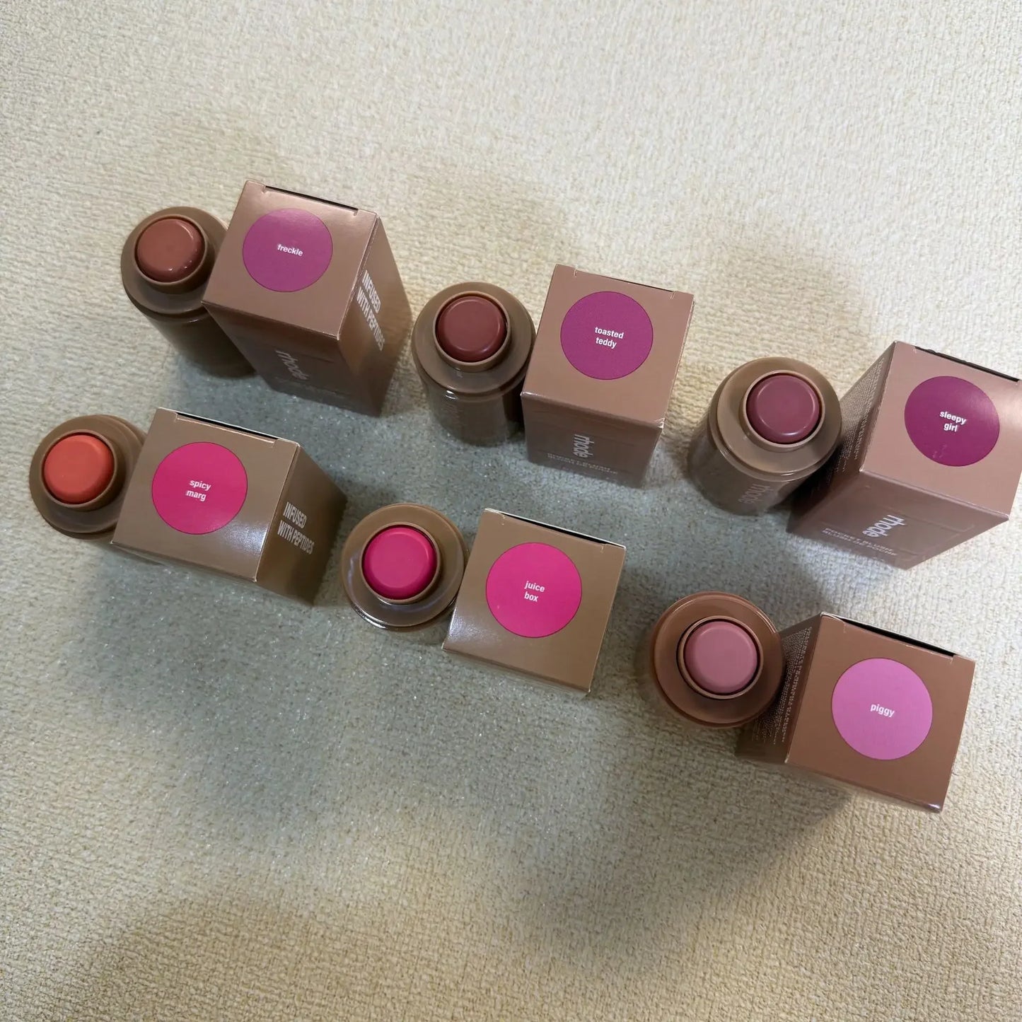 Rhode Skin Pocket Blush Stick Lip Cheek Hydrating Stick Natural Rouge Powder Blusher Cream Lipstick Cheek Teacup Candy Color