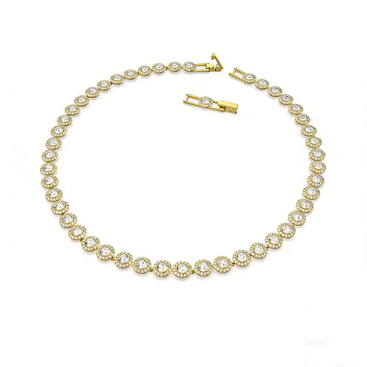 A Set of Jewelry S925 Sterling Silver Round Jewelry Set, Unique Earrings, Bracelet, Necklace, For Daily, Party, and Banquet Deco
