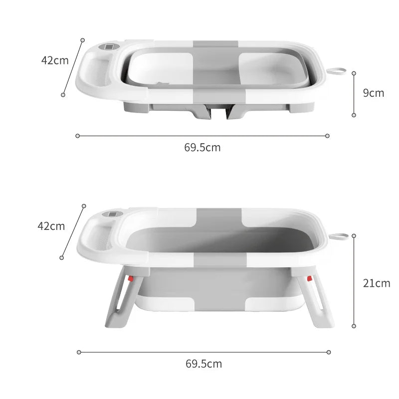 Toddler bathtub eco-friendly material baby set foldable bathtub for luggage storage