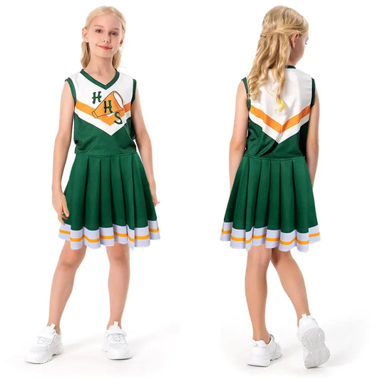 Stranger Uniform Sleeveless Costume Halloween Chrissy Cunningham Cheerleader Cosplay Hawkins High School Costume Dress