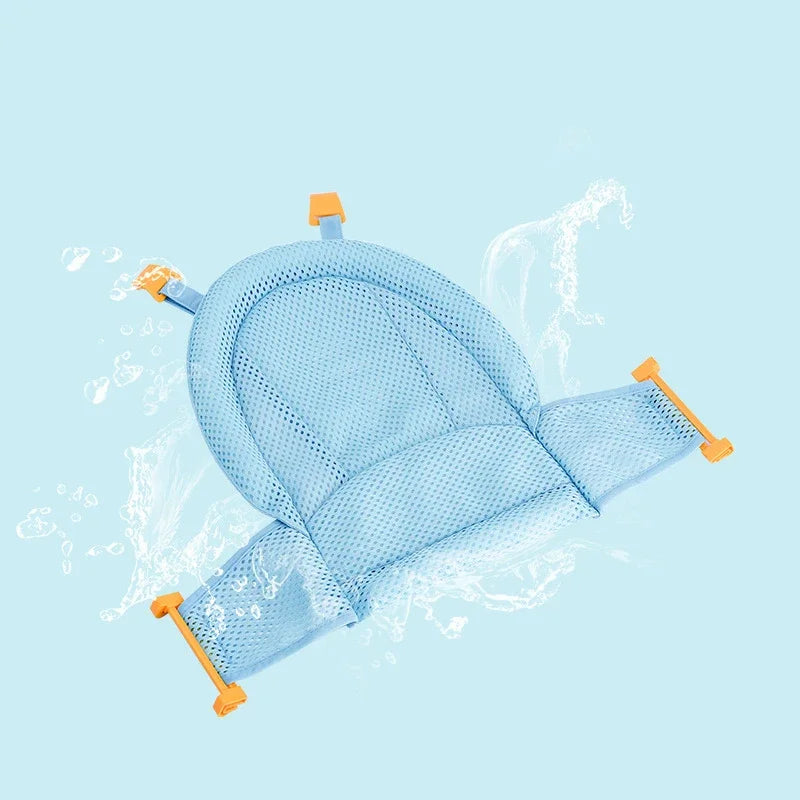 Portable Baby Bathtub Pad Ajustable Bath Tub Shower Cushion Newborn Support Seat Mat Foldable Baby Bath Seat Floating Water Pad