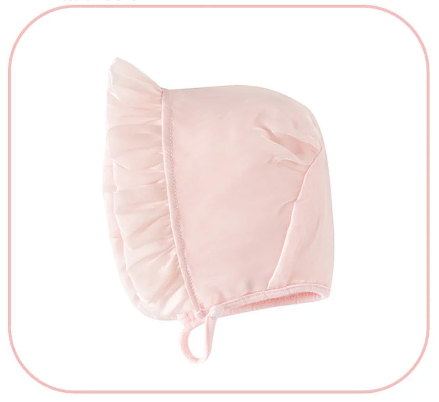 Spring Autumn Newborn Girls Clothes Korean Cute Bow Mesh Cotton Long Sleeve Princess Bodysuits+Hat Baby Boutique Clothing B038