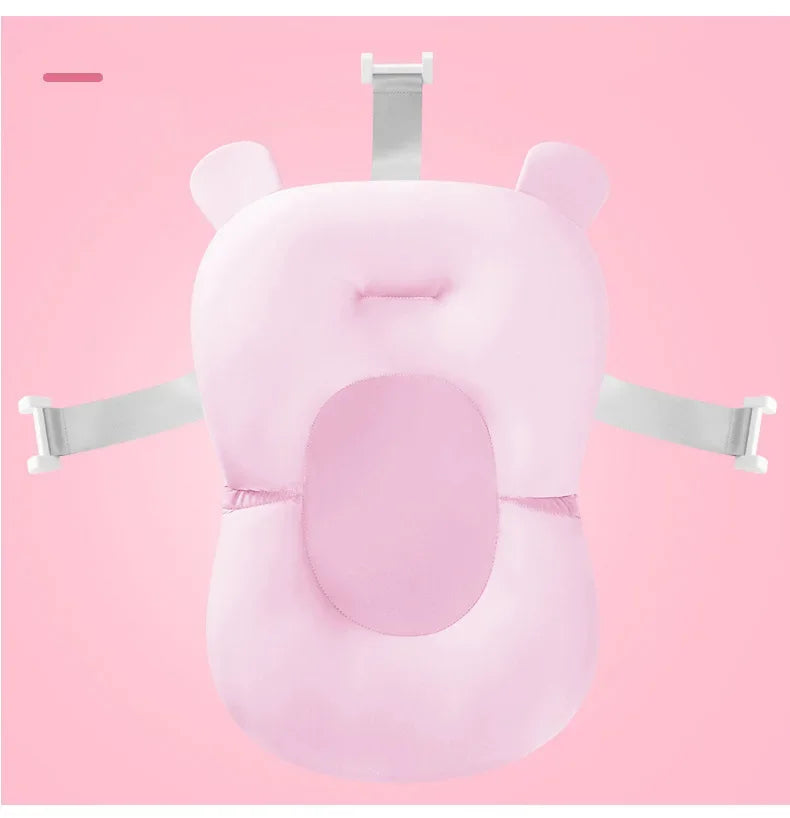 Baby Shower Bath Tub Pad Non-Slip Bathtub Mat Newborn Safety Security Bath Support Cushion Animal Soft Pillow Care Accessories