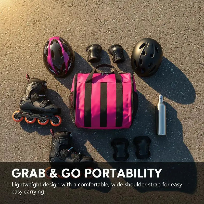 Breathable Skate Carry Bag Case 3 Layers For Kids Roller Skates Inline Skates Ice Skates Skate Carry Bag Skate Carry Case